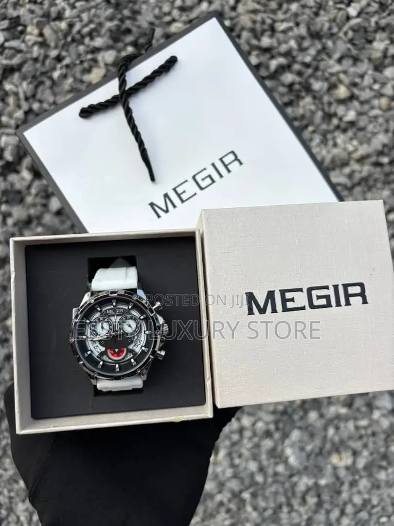 High Quality Luxury Megir Rubber Wristwatch
