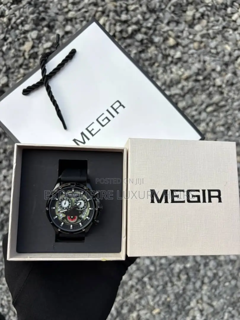 High Quality Luxury Megir Rubber Wristwatch
