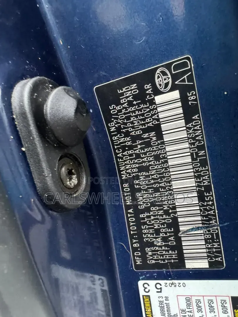 Toyota Corolla S 2006 Blue
