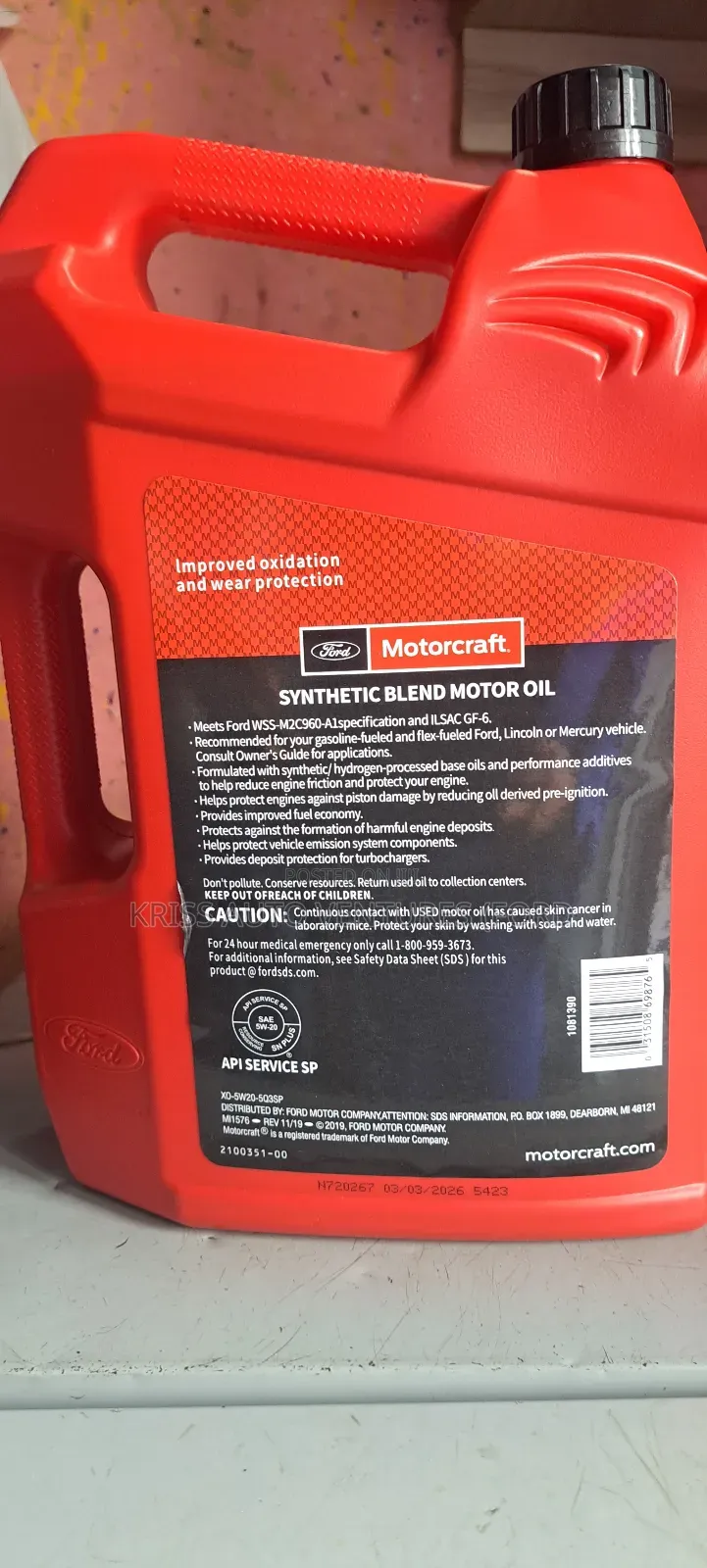 5 Litres Synthetic Blend Motor Oil