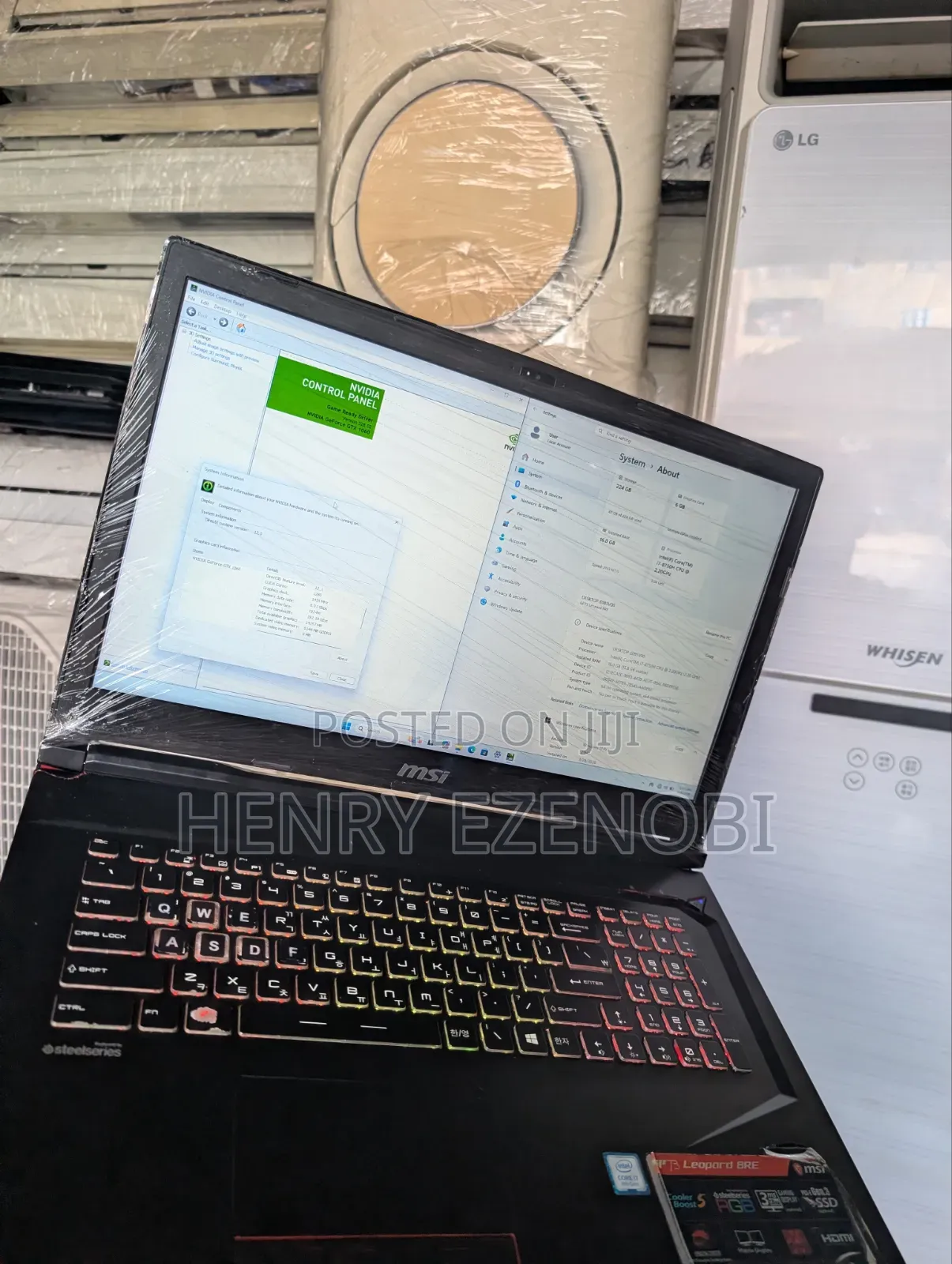 Laptop MSI GP73 Leopard 8RE 16GB Intel Core i7 SSD 500GB