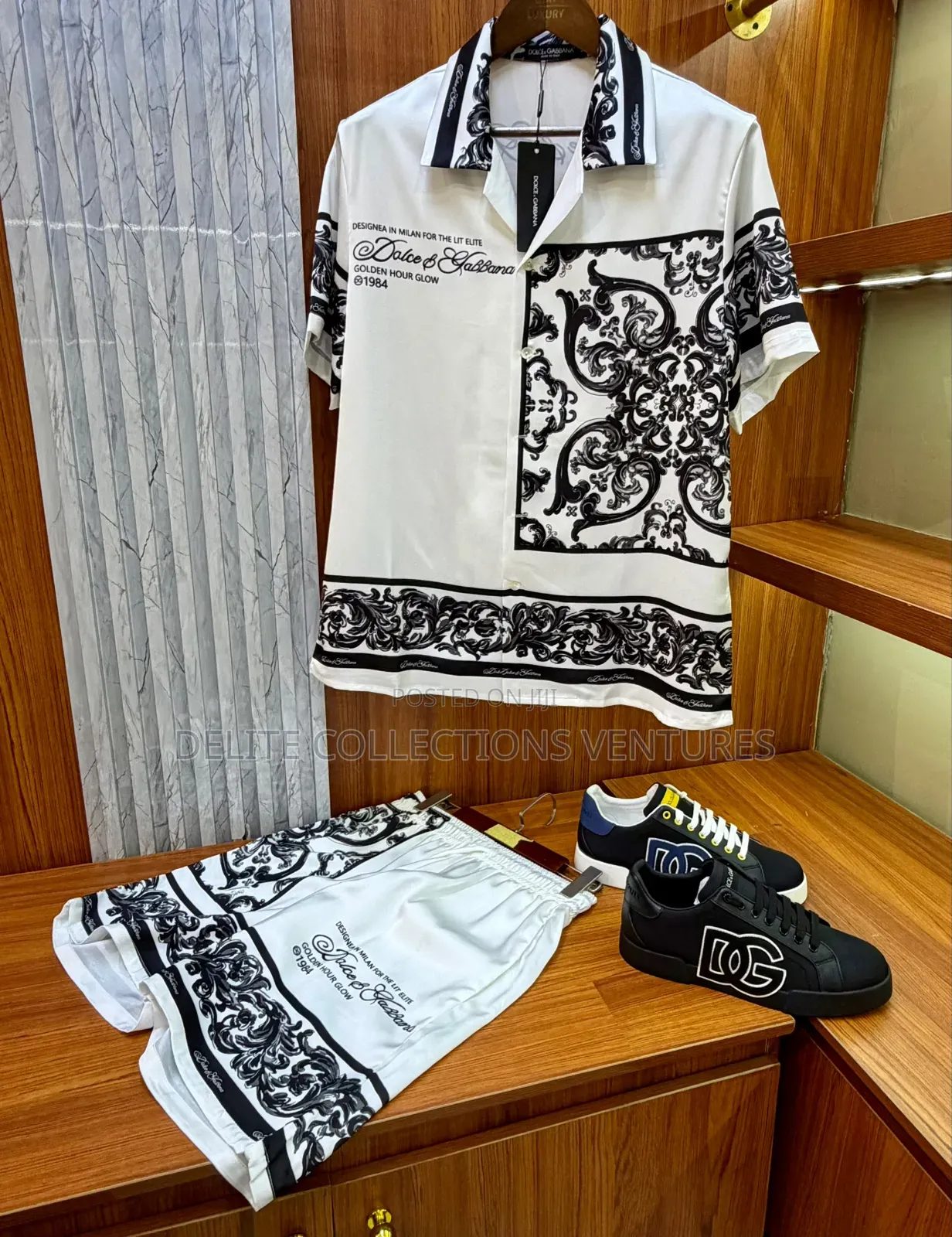 Luxury Update D G Majolica-Print Hawaii Double Piqué Two