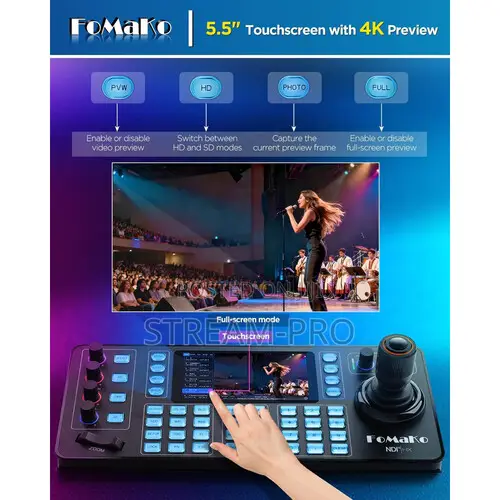 Fomako Kc608n Ndi PTZ Camera Controller With 4d Joystick