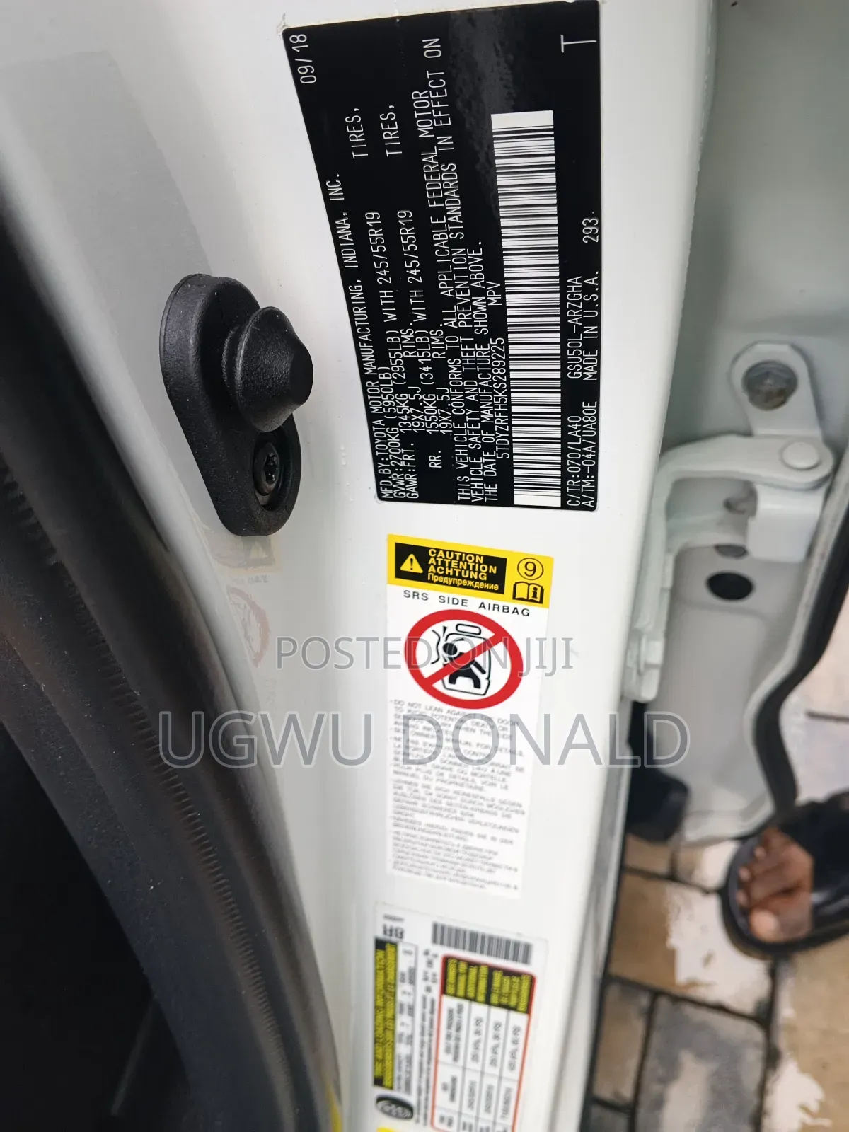 Toyota Highlander Limited Platinum 2019 White