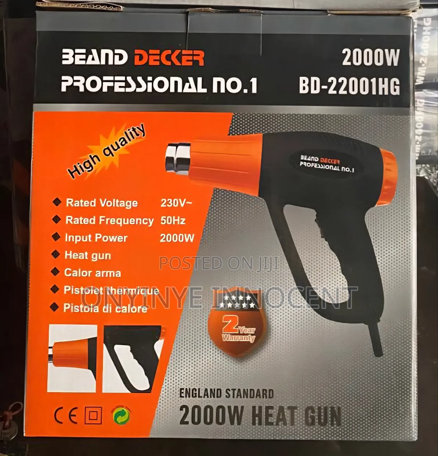 Title ​Beand Decker Professional 2000w Heavy Duty Heat Gun