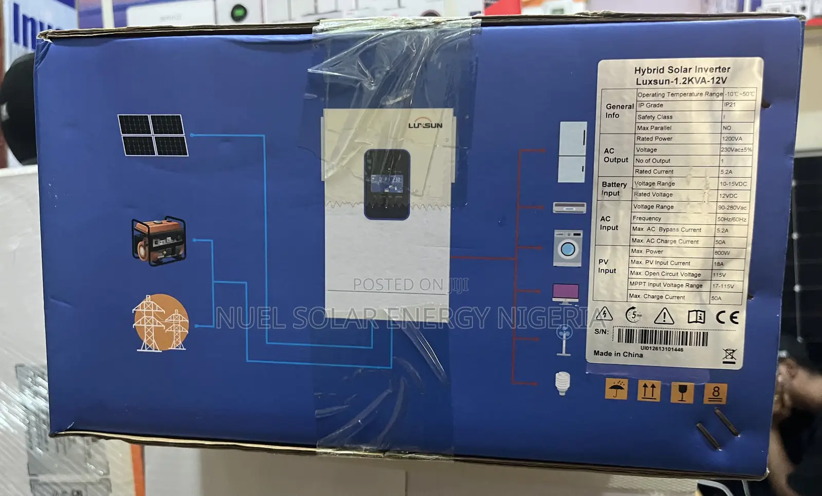 1.2kva Luxsun Hybrid Inverter 12v