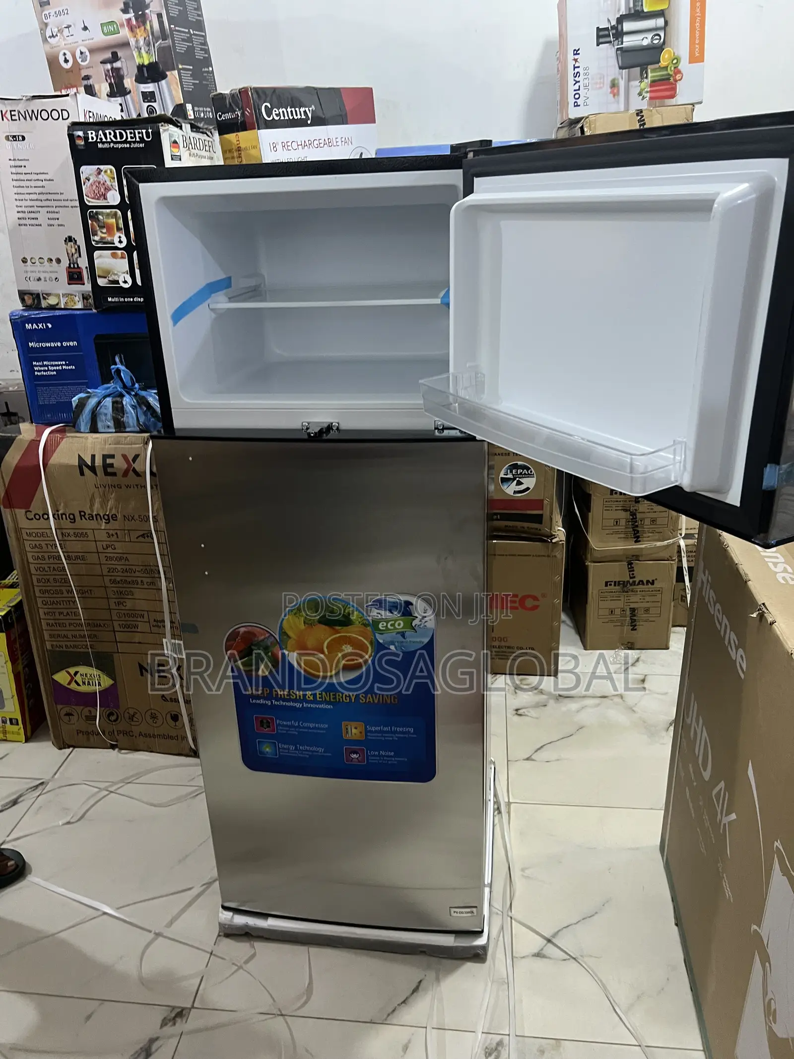 Polystar 225l Double Door Fridge[Pv-Dd350dl] Available