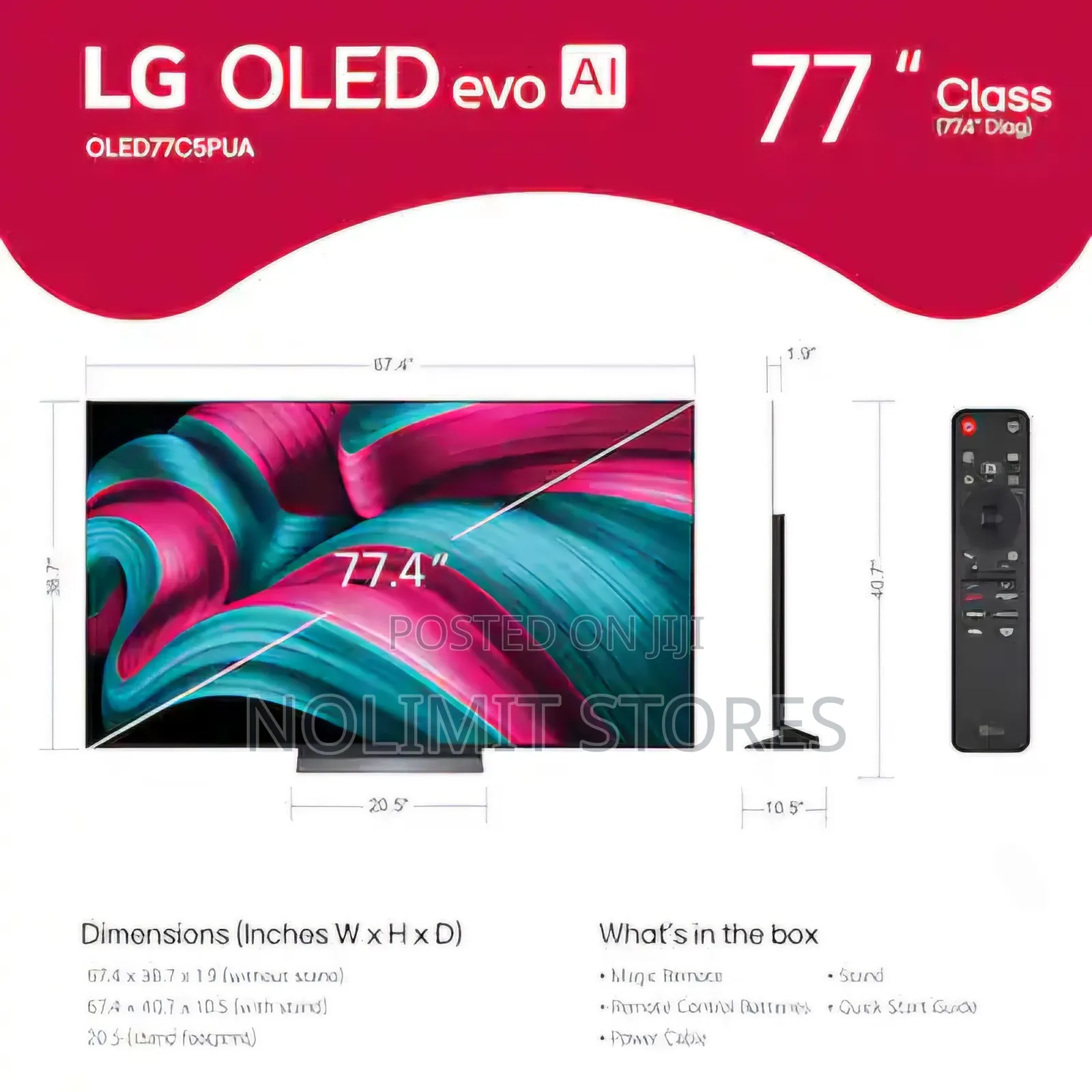 Lg 77 Inch Oled Evo Ai C5 Smart Tv (2025)