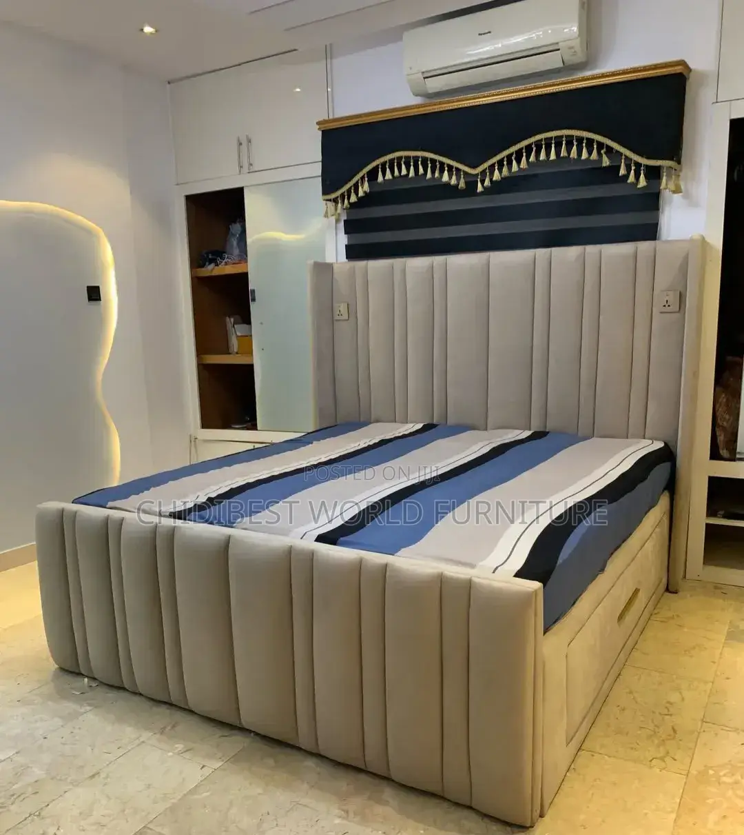 6ft by 6ft High Padded Bedframe