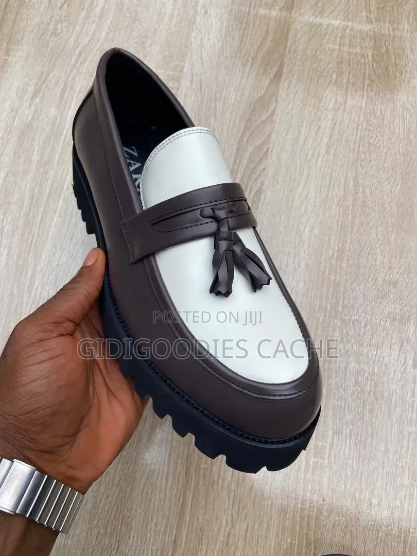 Zara Two-Tone Chunky Tassel Loafers Size 40-46