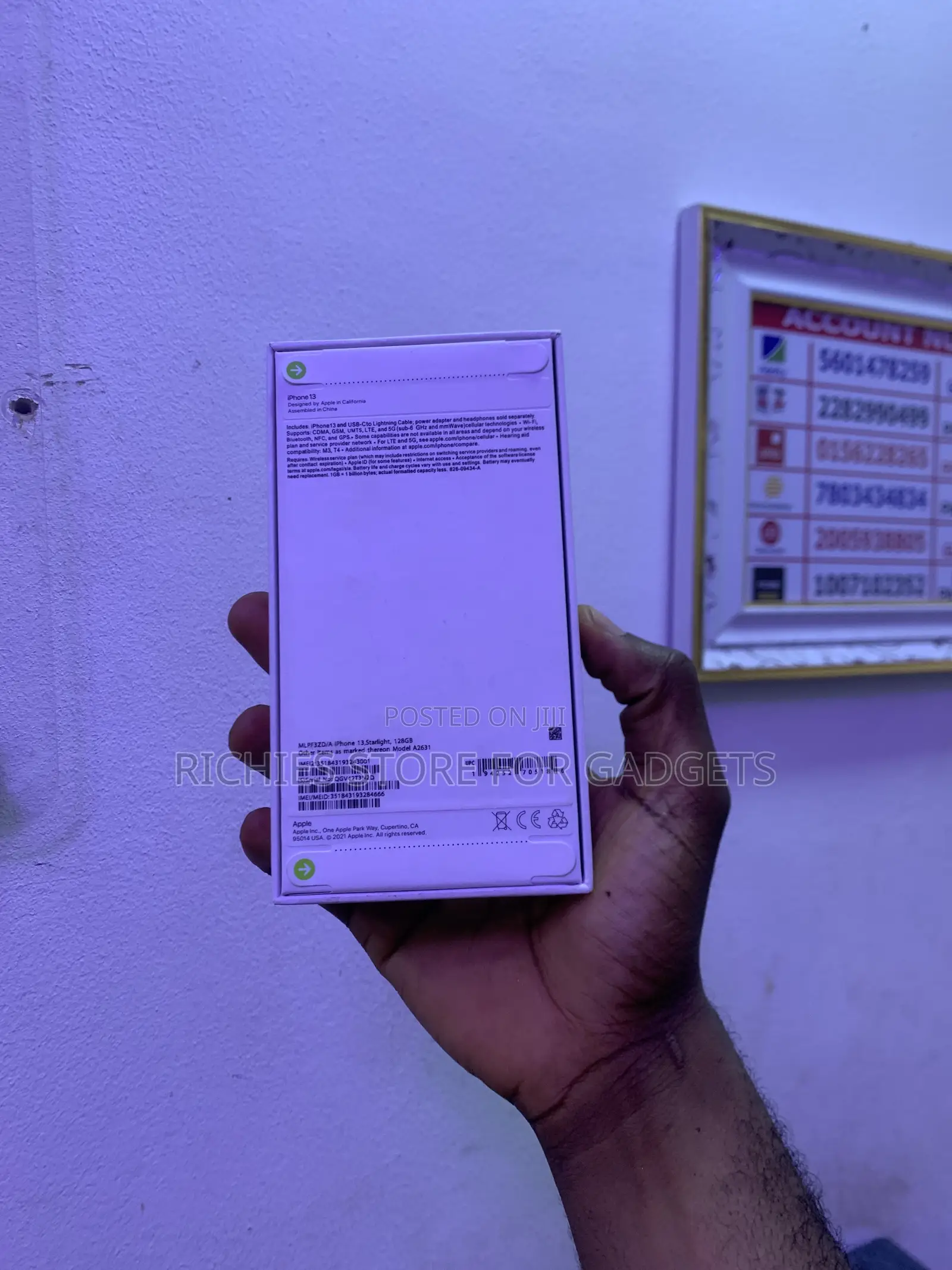 New Apple iPhone 13 128 GB White
