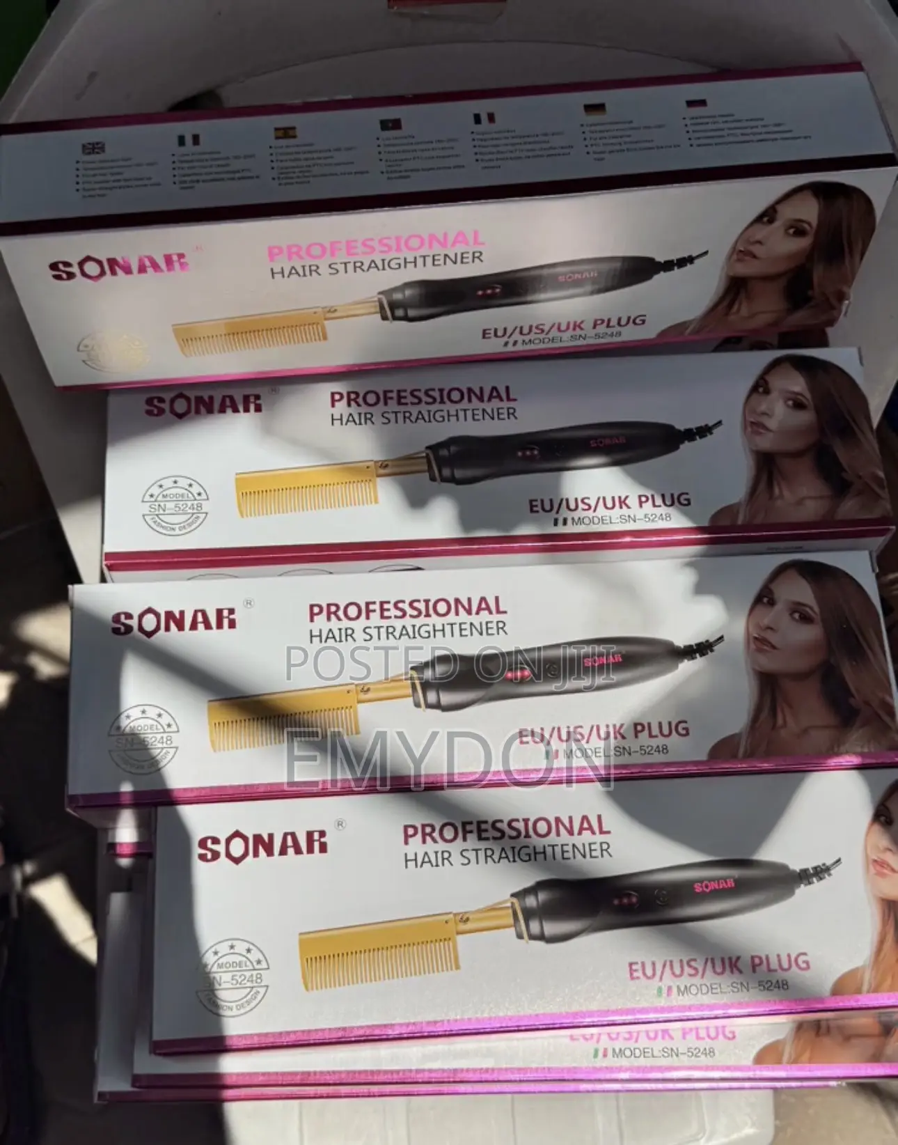 Sonar Hot Comb Hair Straightening Brush for Women
