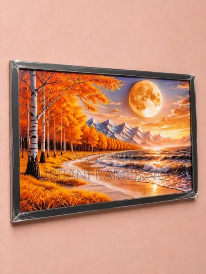 Premium Large Wooden Wall Frame With Glass | Luxury Home Decor