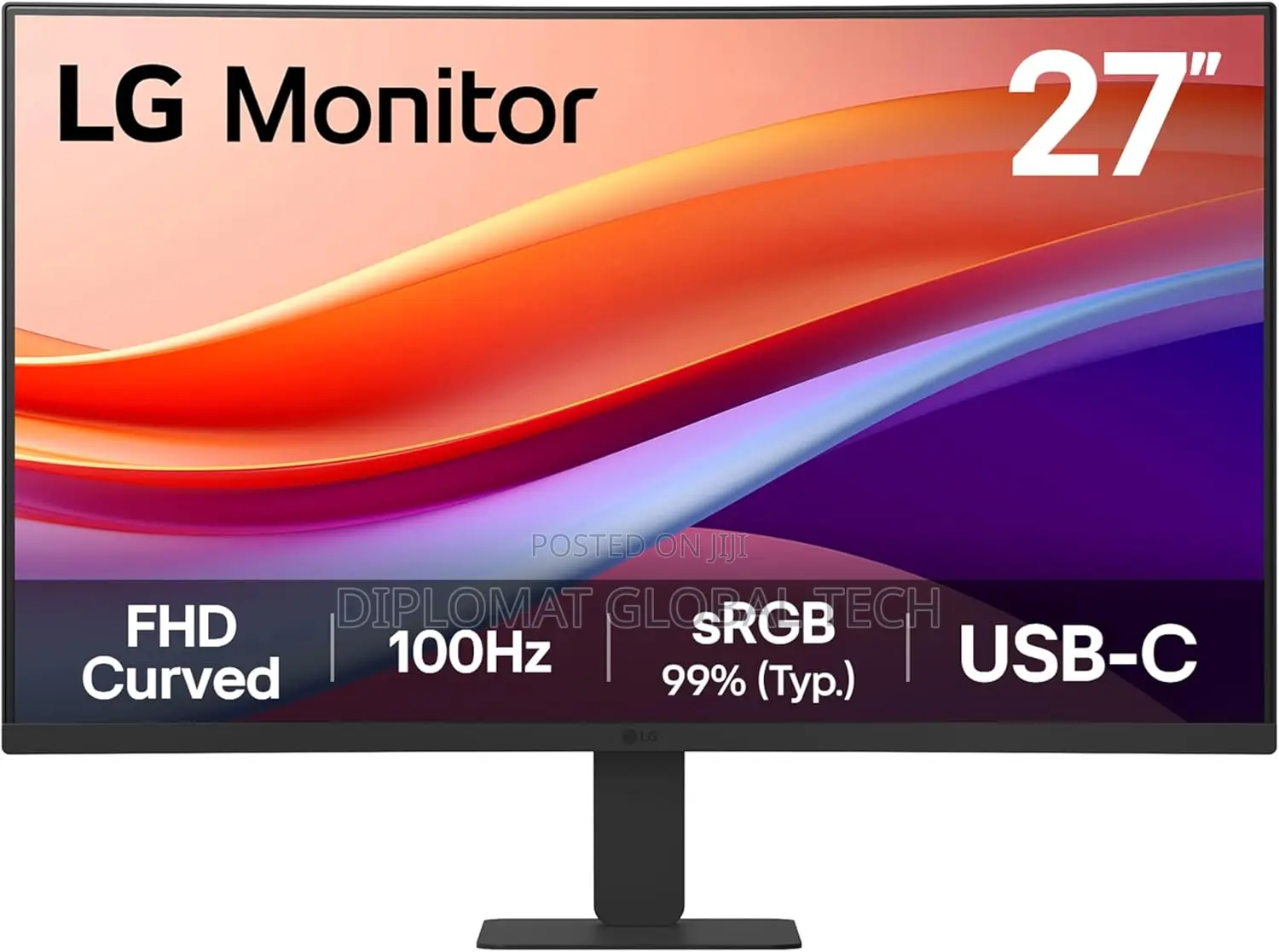 Lg 27u421a-B 27” FHD Curved Display Monitor- 100hz Refresh Rate