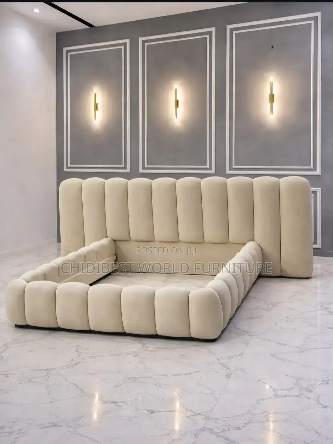 Premium Velvet Upholstered Bed Frame