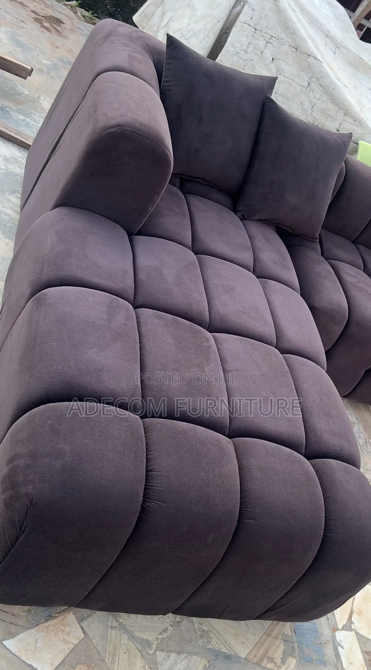 Chair L Shape With Boucle Cloth Payment On Delivery 🚚