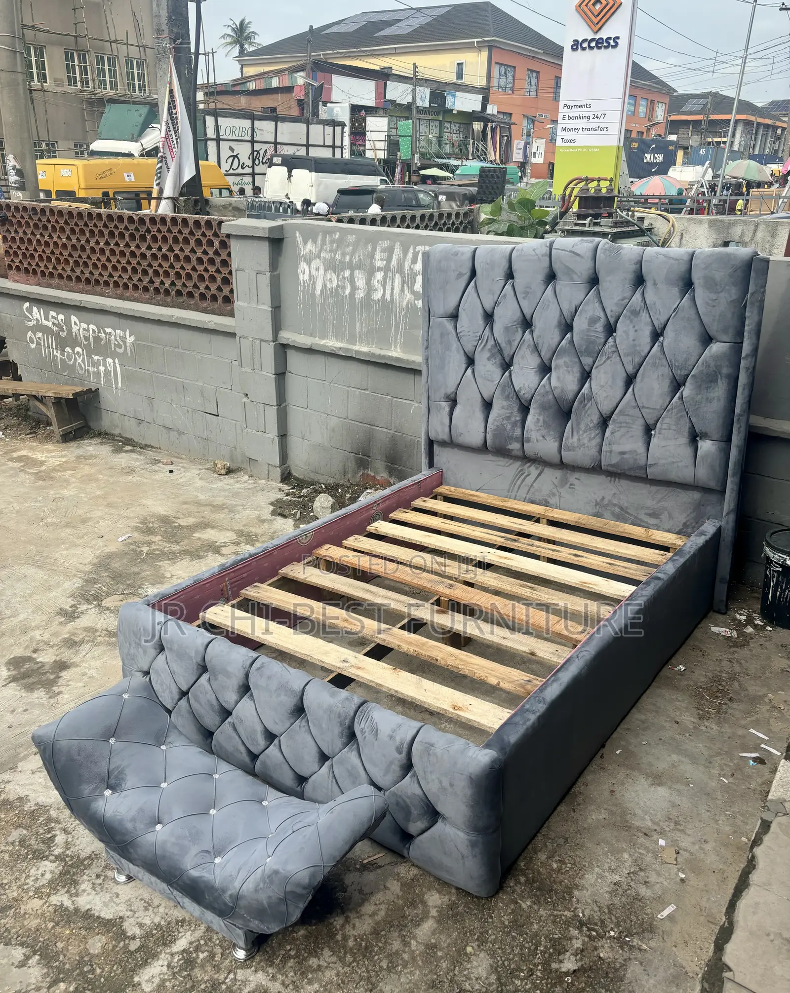 Reasonably Priced Quality Tufted 6 by 6 Padded Bedframe