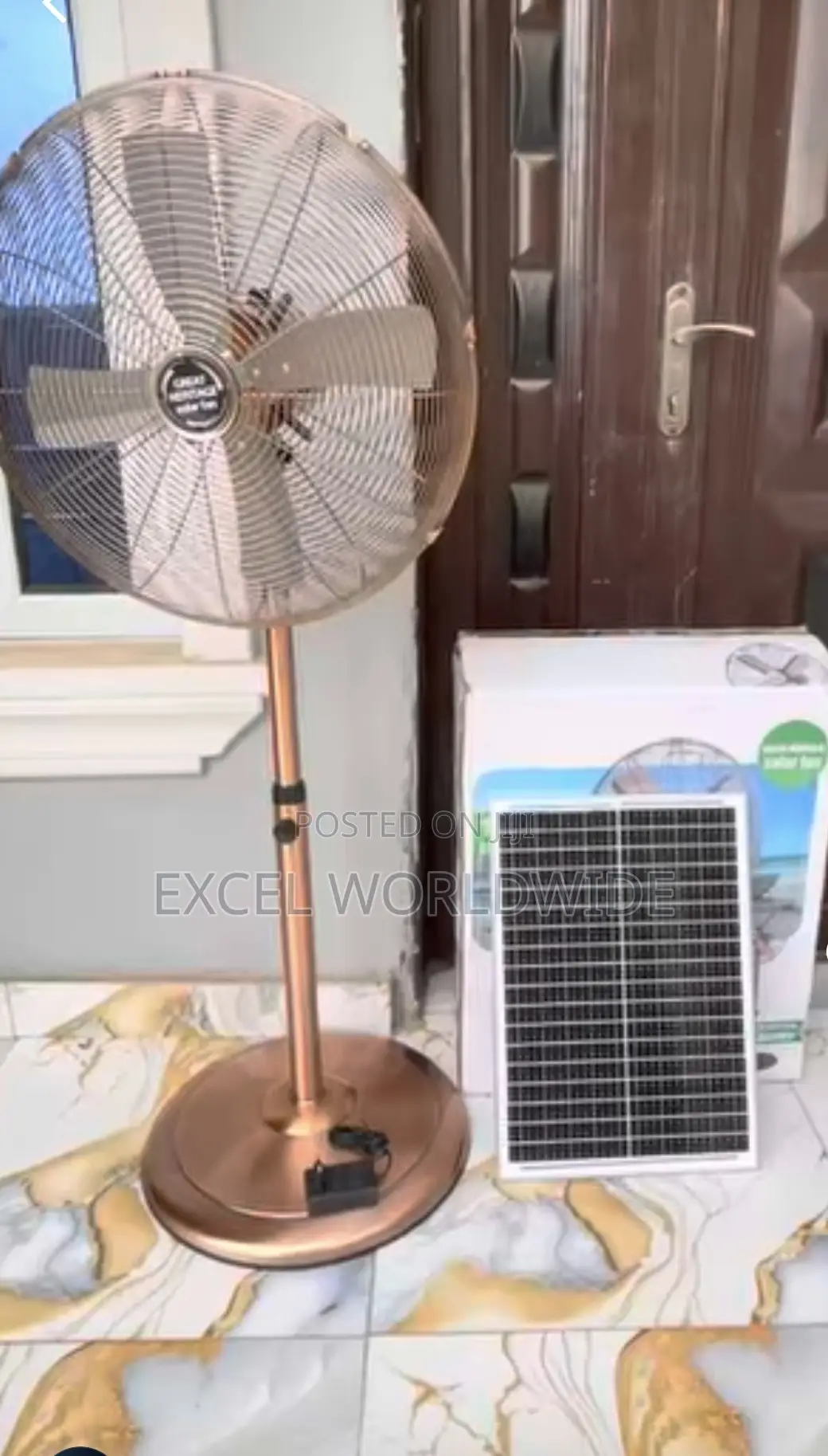 20“ Heritage Solar Rechargeable Fan Wit High Capacity Lithium Battery