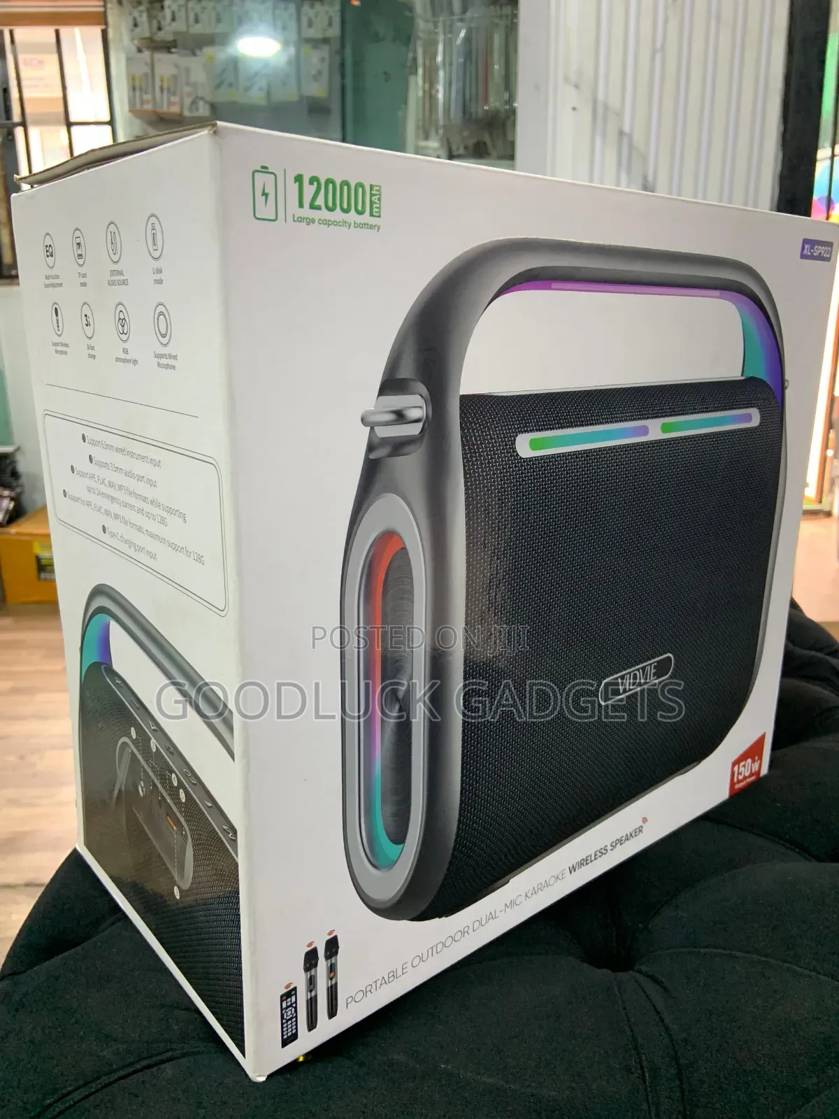 Vidvie Portable Outdoor Dual-Mic Karaoke  Wireless Speaker 
