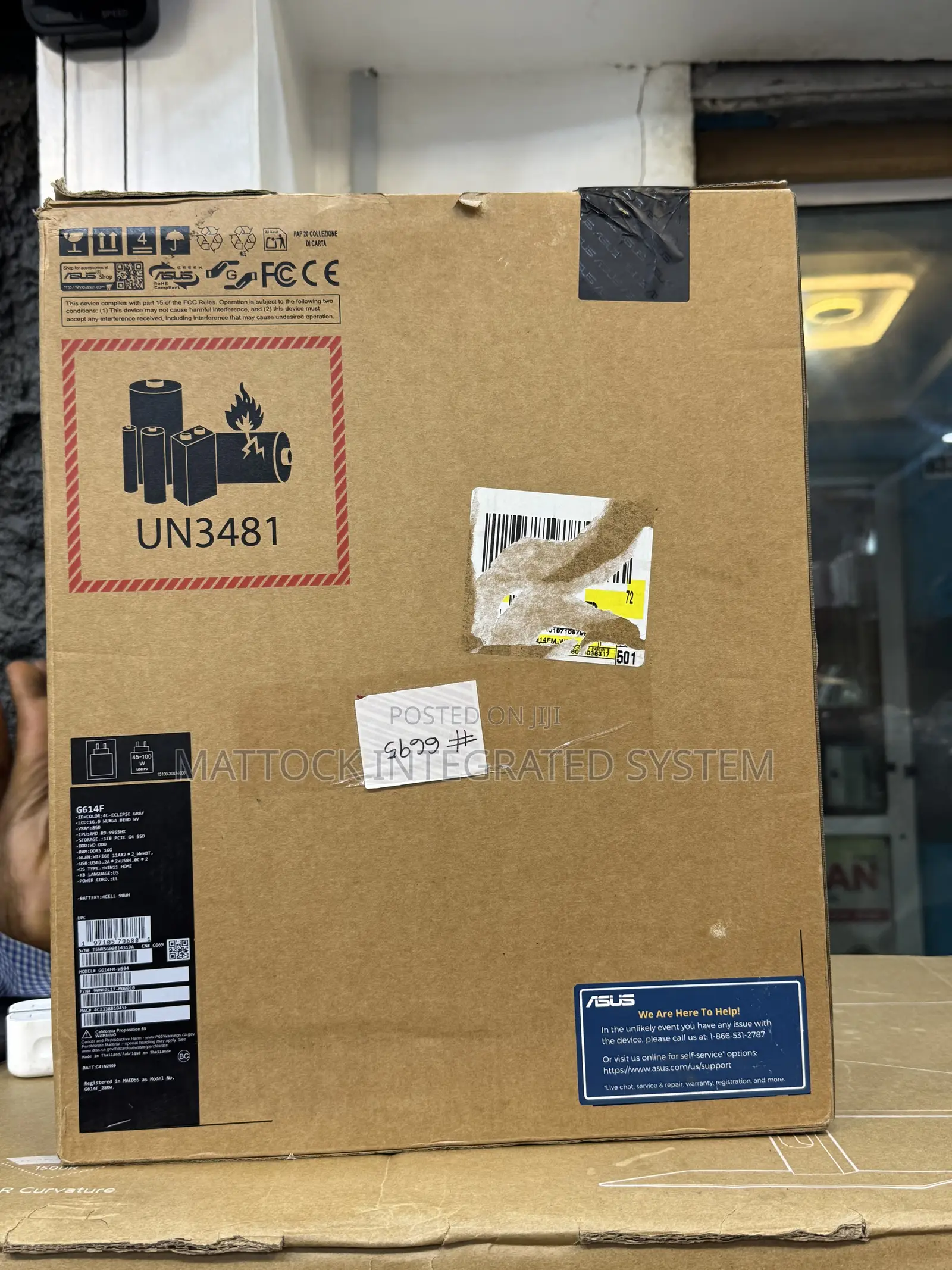 New Laptop Asus ROG Strix G16 G614 16GB AMD Ryzen 9 SSD 1T