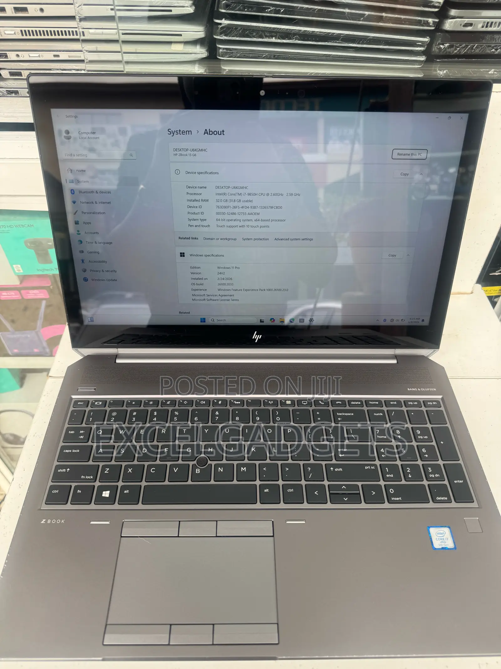 Laptop HP ZBook 15 G6 32GB Intel Core i7 SSD 512GB