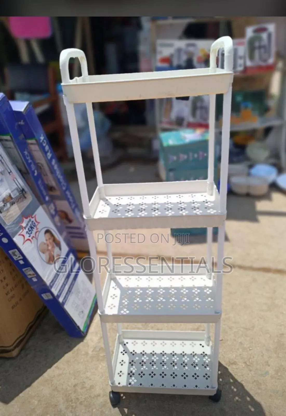 4 Layer Trolley Storage Rack