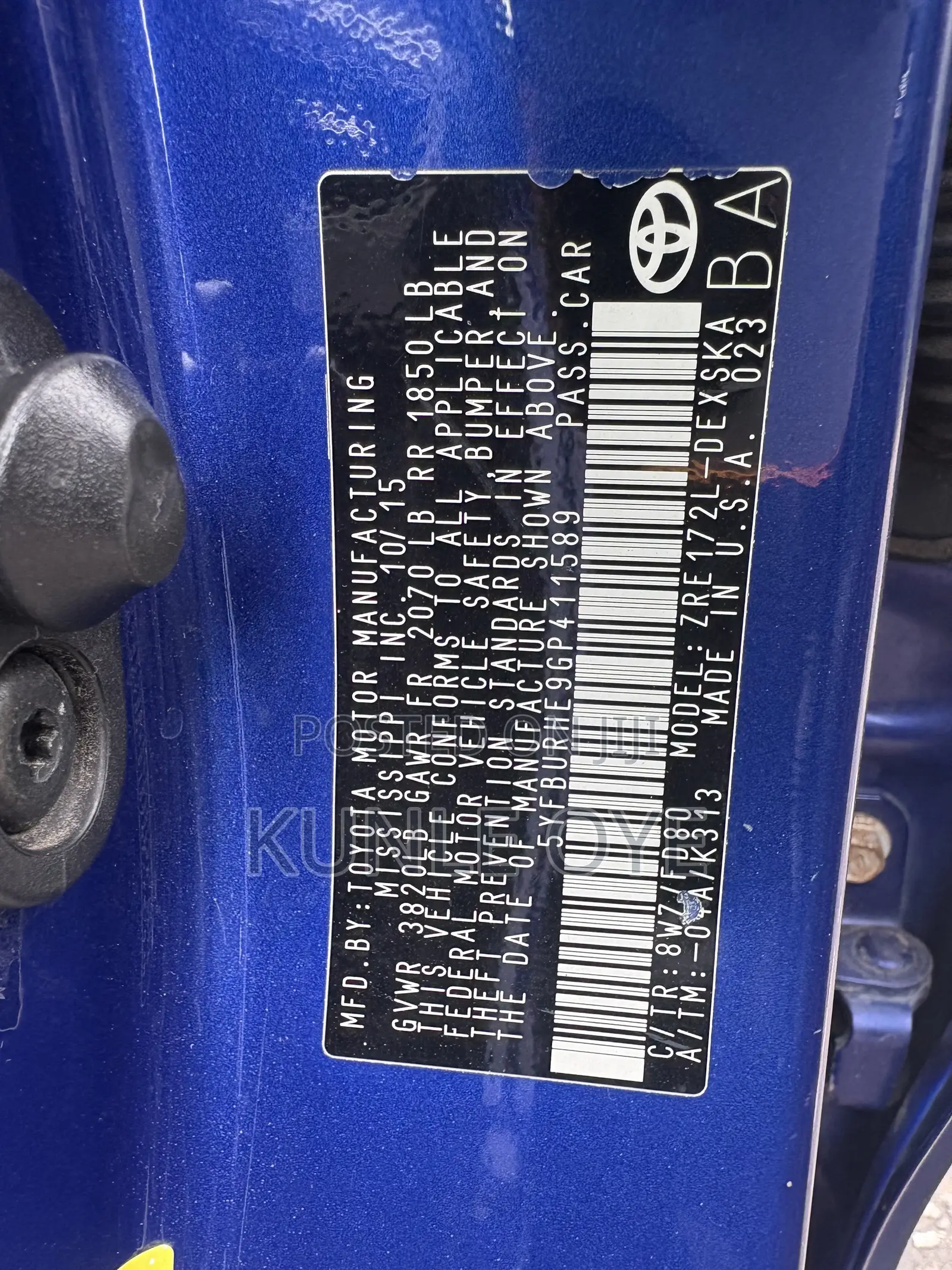 Toyota Corolla S 4dr Sedan (1.8L 4cyl CVT) 2016 Blue