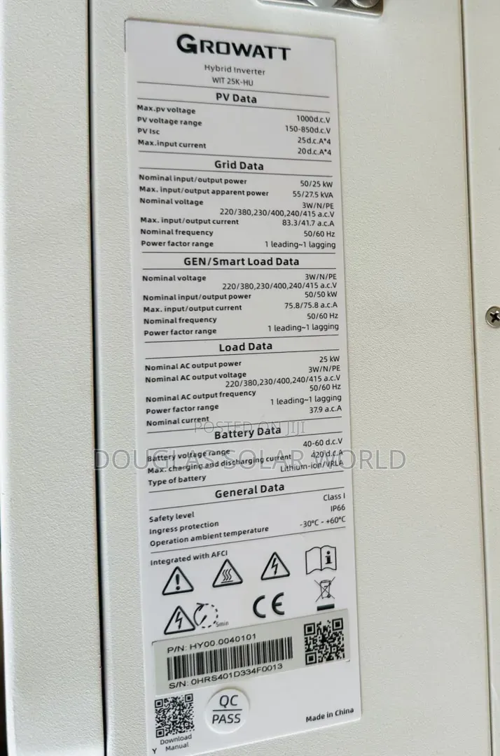 25kw Growatt Inverter