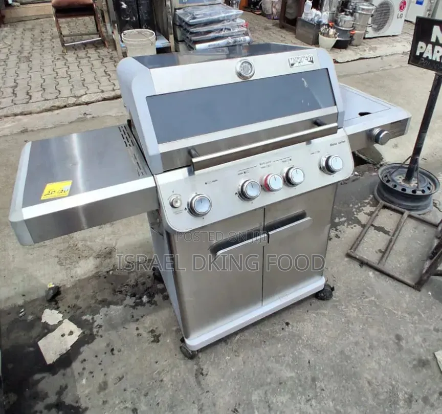 Industrial Foreign Pure Stainless Gas 5burner Barbecue Machine