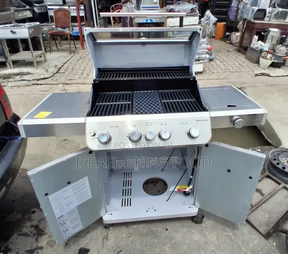 Industrial Foreign Pure Stainless Gas 5burner Barbecue Machine