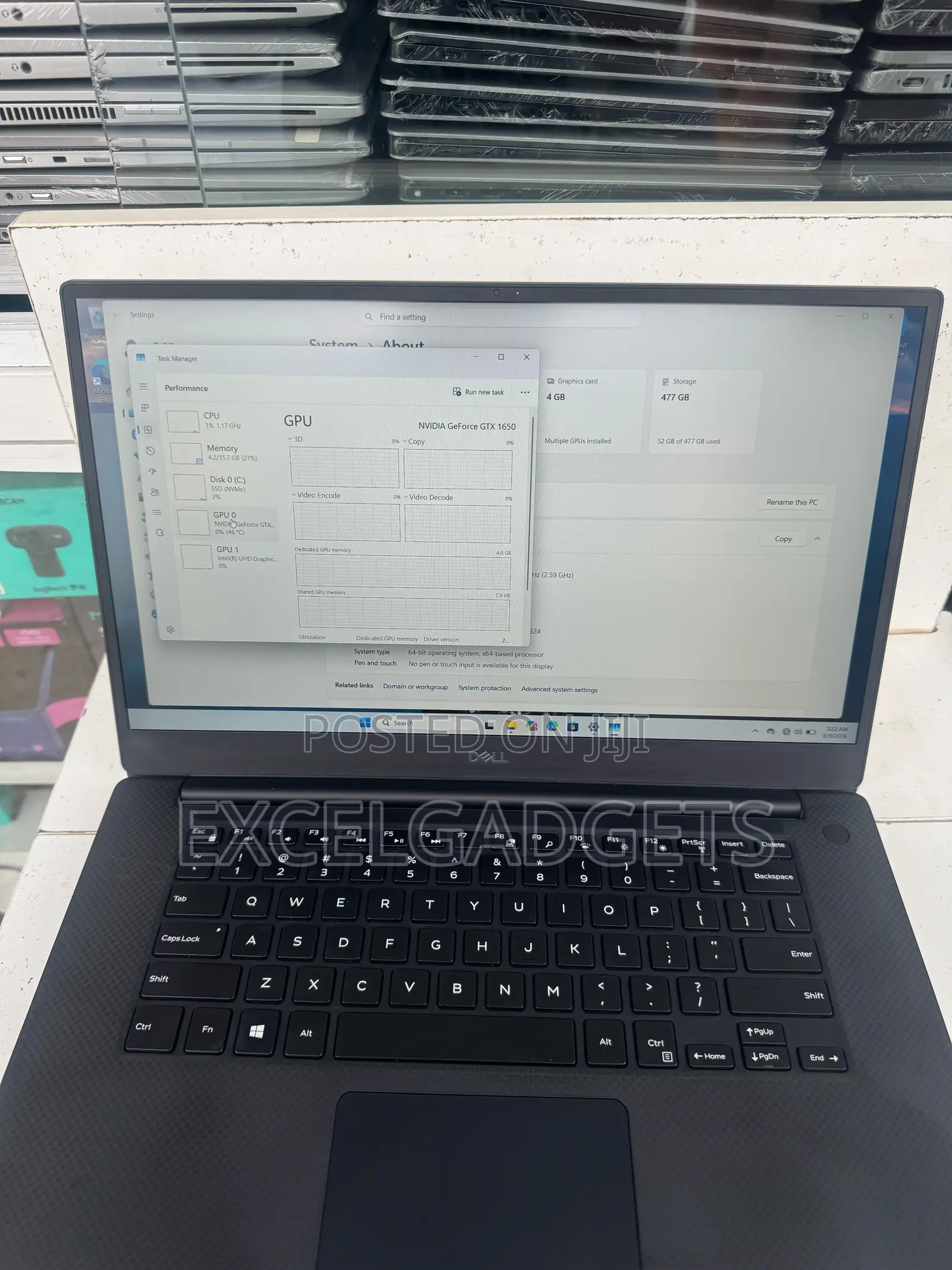 Laptop Dell XPS 15 16GB Intel Core i7 SSD 512GB