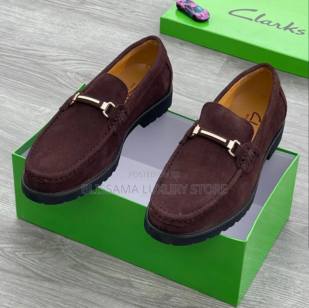 Clarks Premium Luxury Suede Men Shoes – Elegant, Durable Comfortable