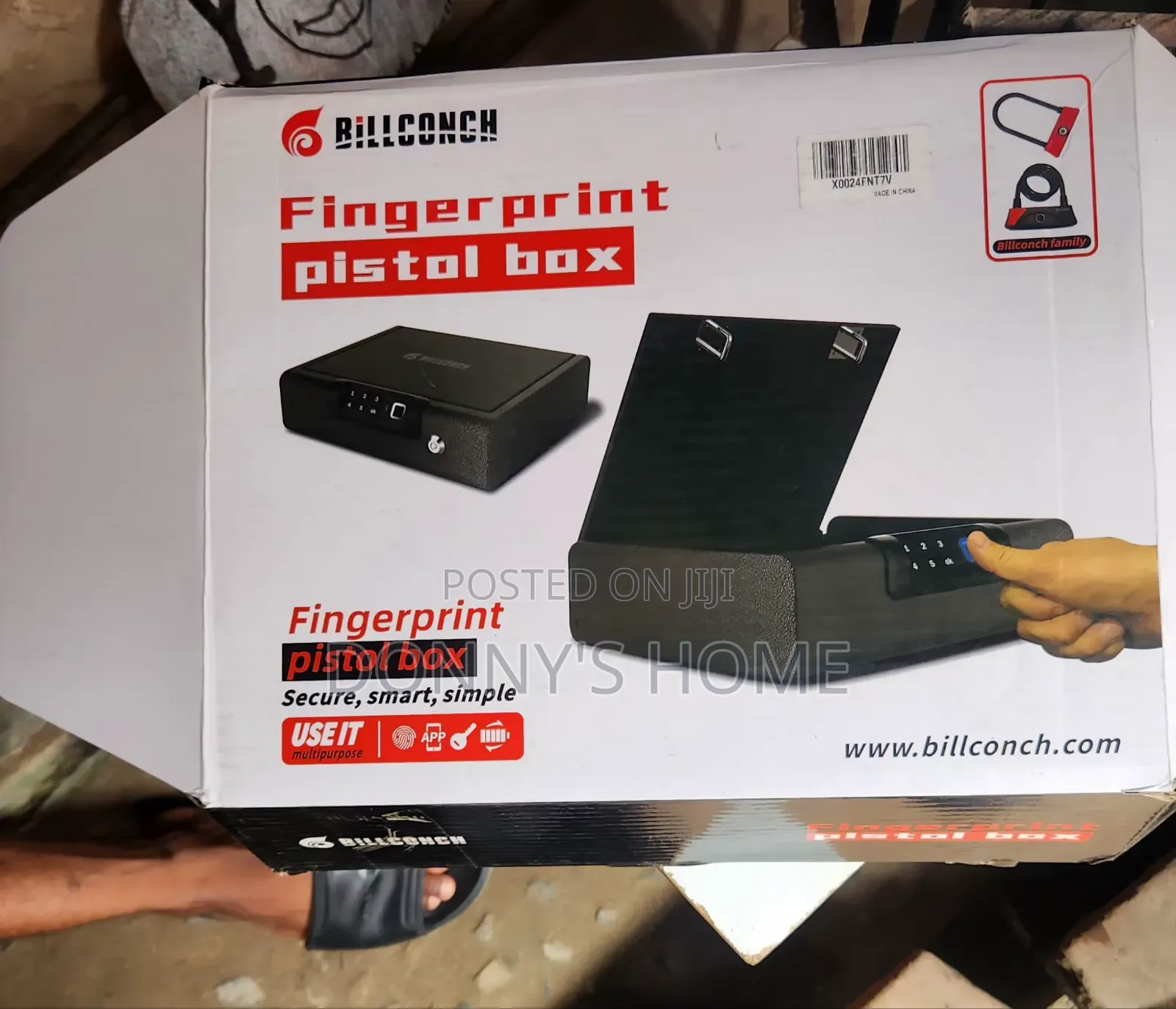 Billconch Fingerprint Safe/Pistol Box