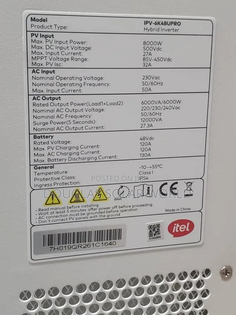 Itel Energy 6kva 48v Hybrid Inverter