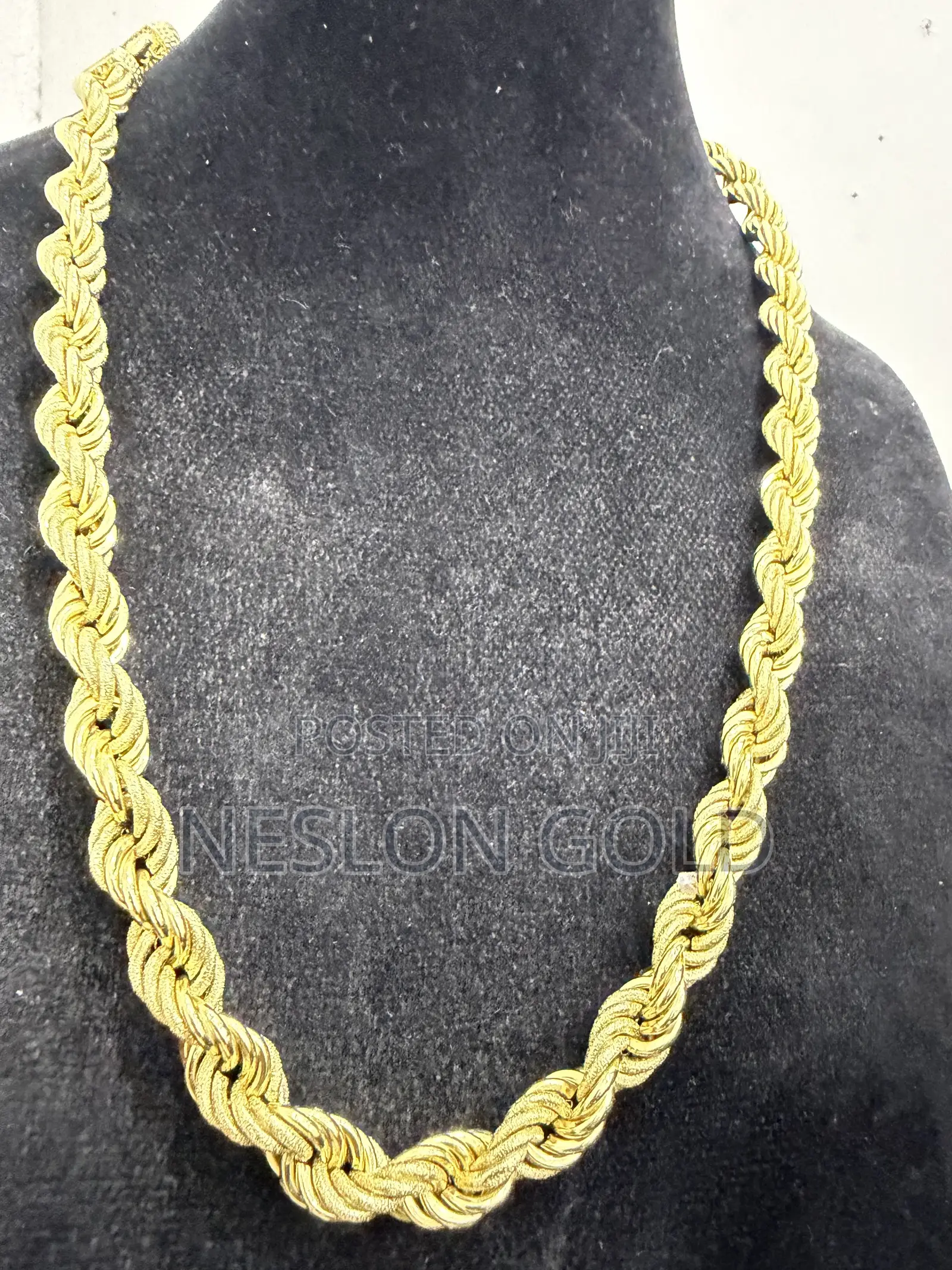 18karat Italian Original Gold Necklace Huge Diamond