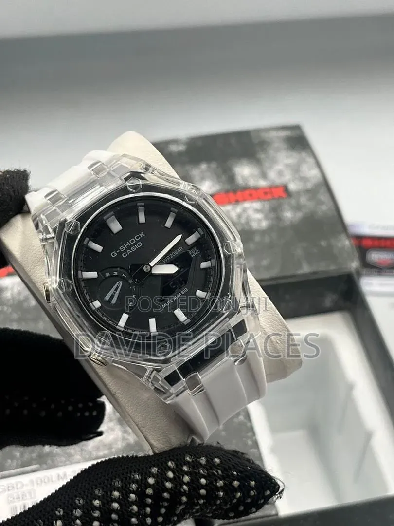 G-Shock Digital and Analogue Time Display Rubber Watch, With Date, Day