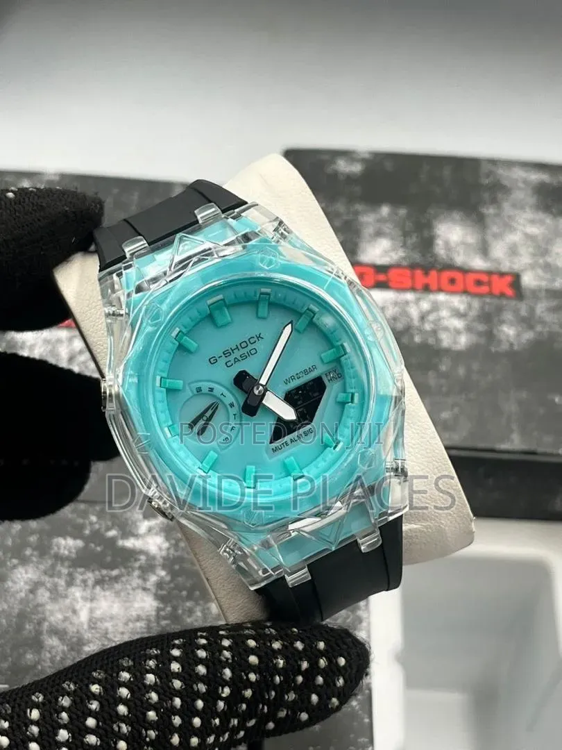 G-Shock Digital and Analogue Time Display Rubber Watch, With Date, Day