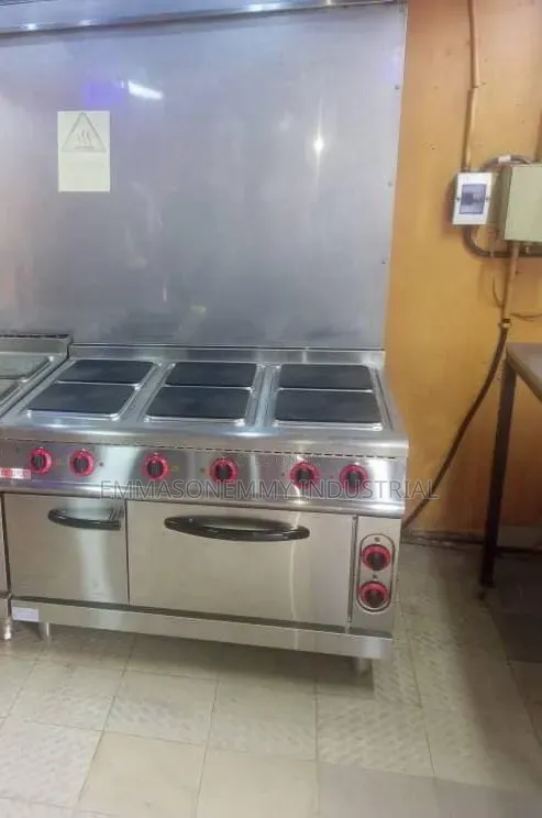 Electric 6 Hotplate Cooker With Side Oven
