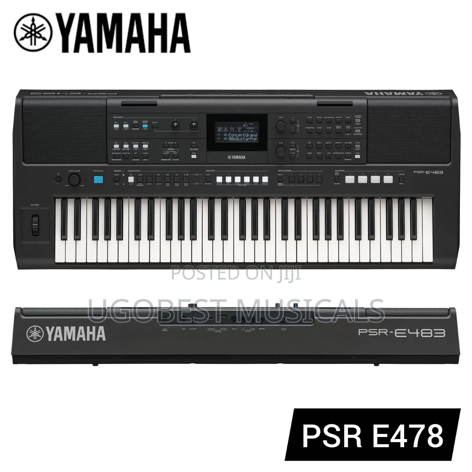 Yamaha PSR-E483 Portable 61-Key Keyboard