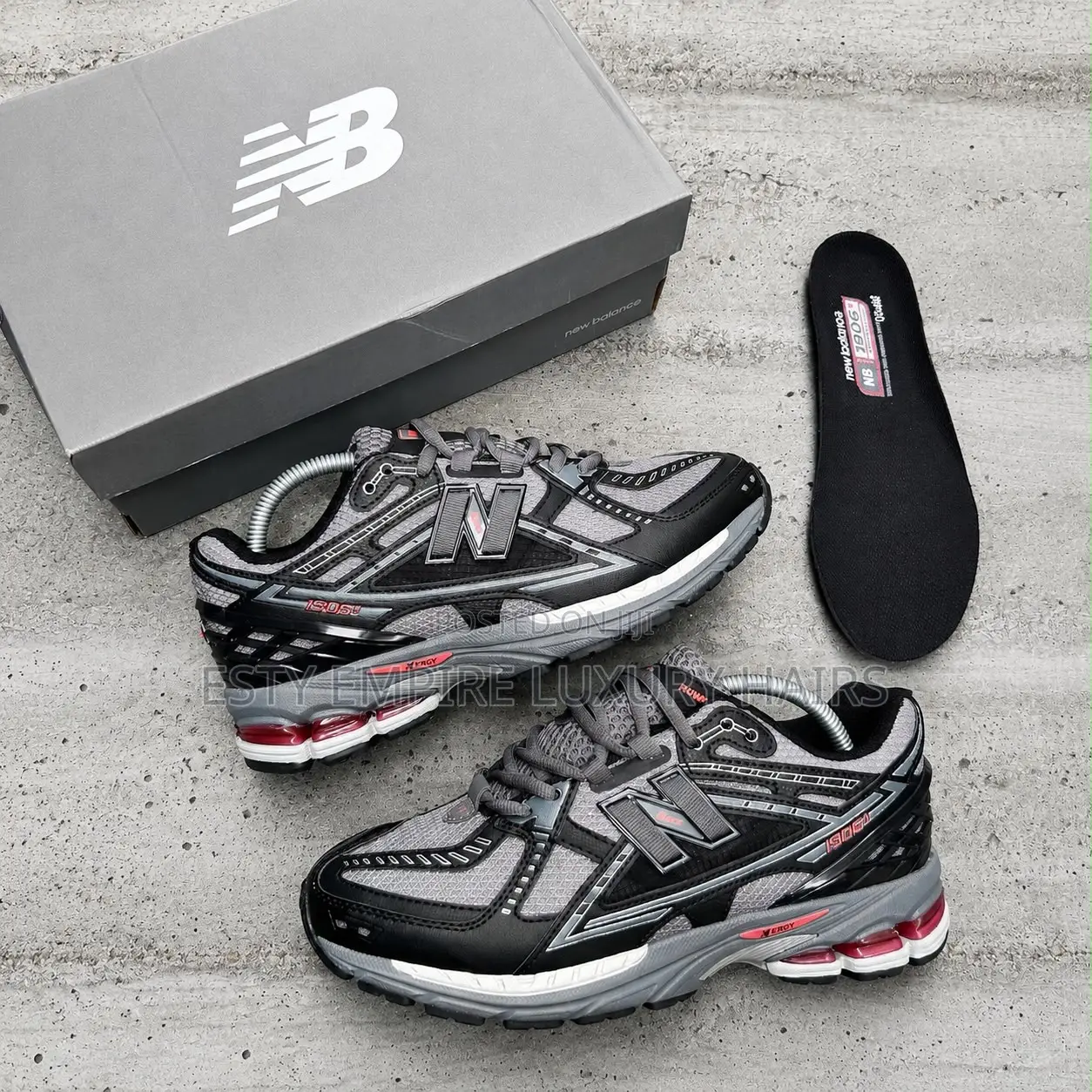 New _ New Balance 1906u “Black Castlerock Team Red” Low Snks”*