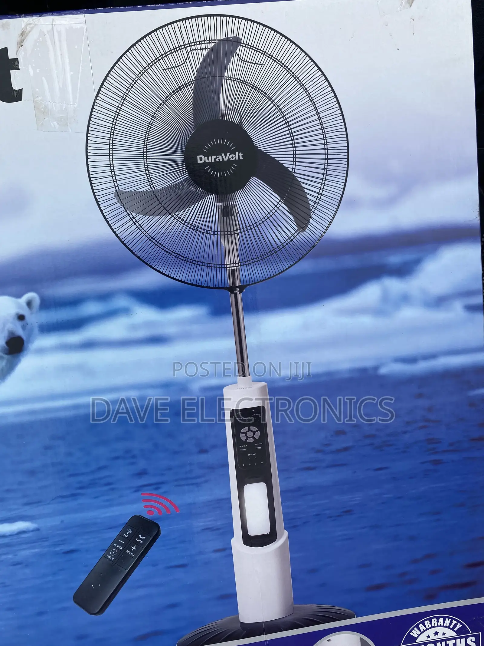 Duravolt 18 Inches Rechargeable Standing Fan