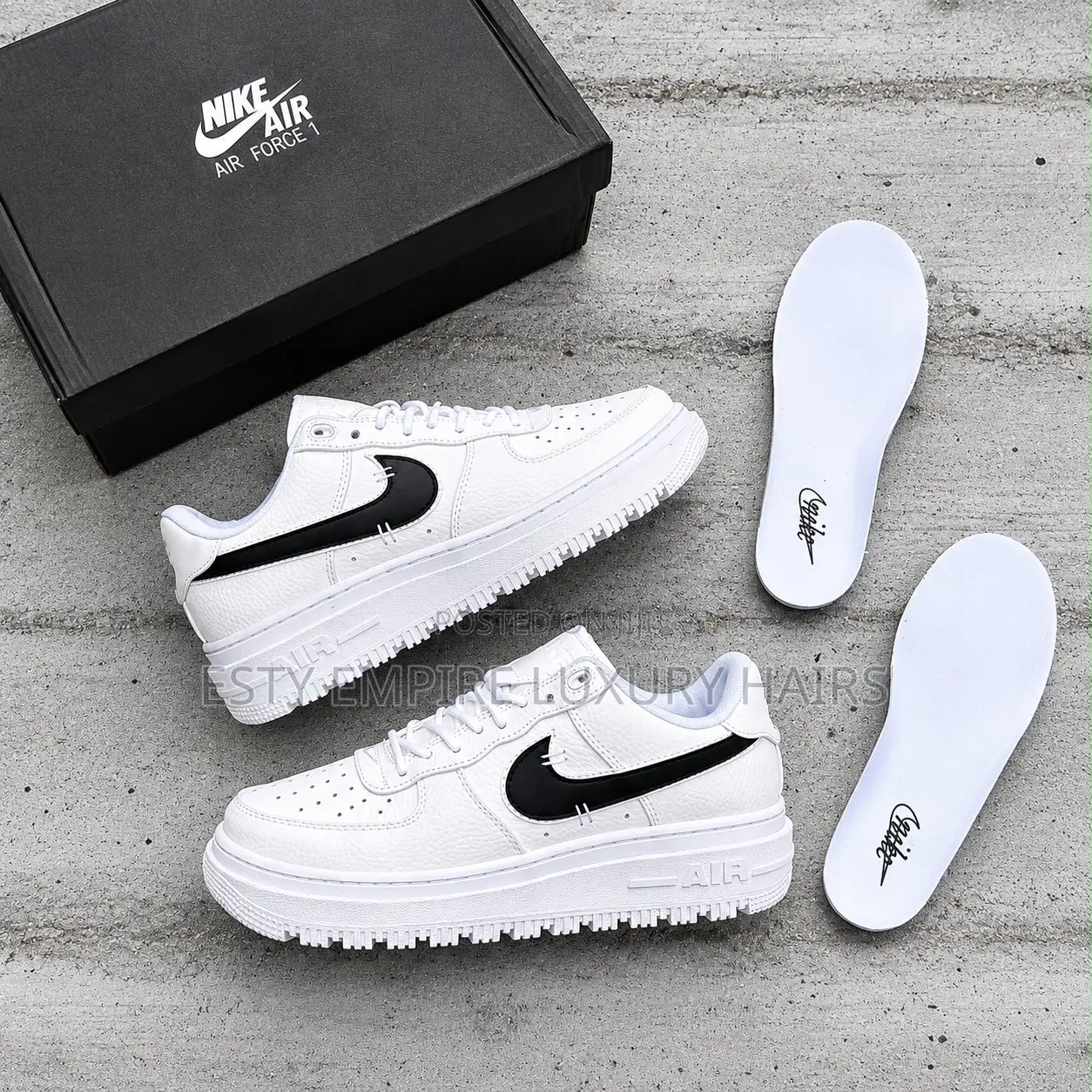New Nike Air Force 1 Luxe ‘Pearl White / Beige Leather’ ” Snks”*
