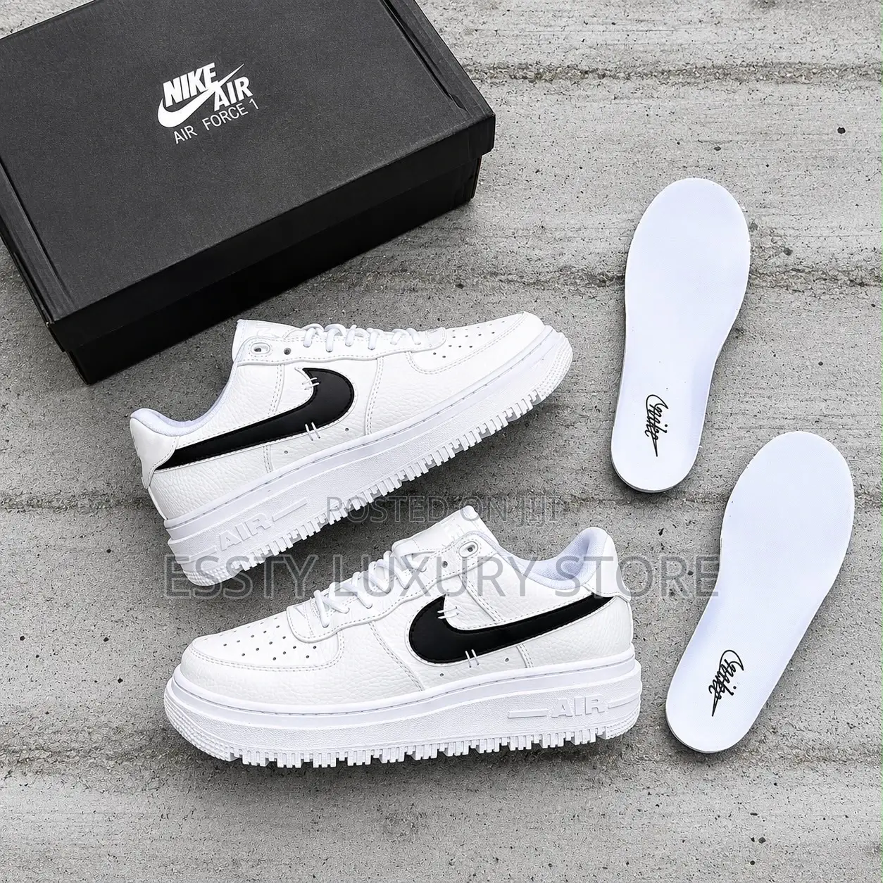 New Nike Air Force 1 Luxe ‘Pearl White / Beige Leather’ ” Snks”*