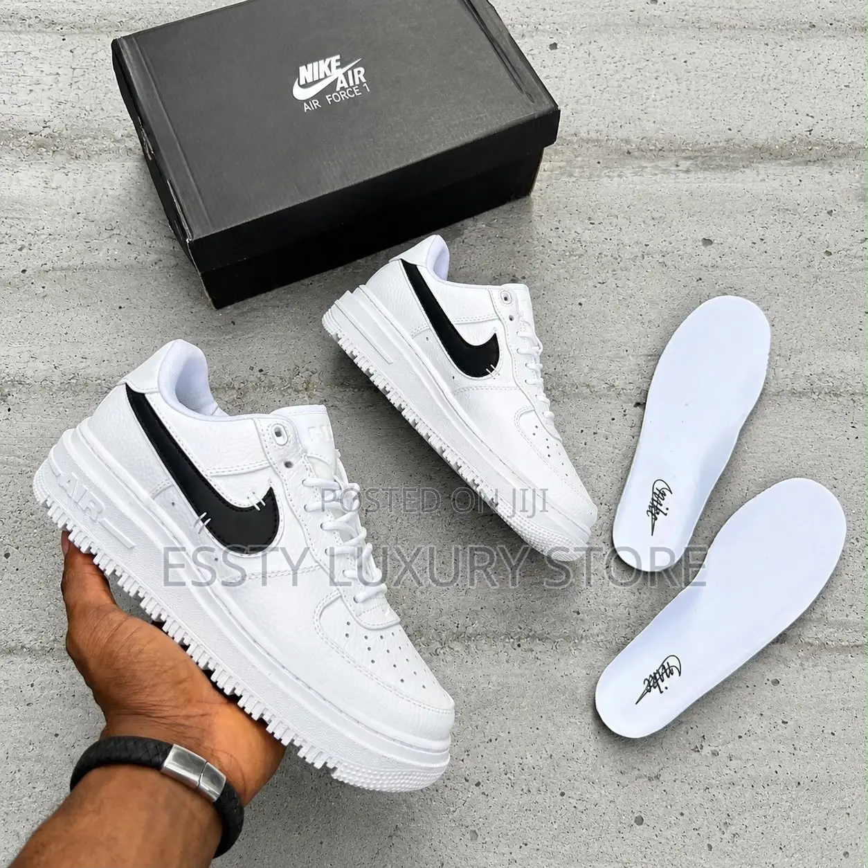 New Nike Air Force 1 Luxe ‘Pearl White / Beige Leather’ ” Snks”*