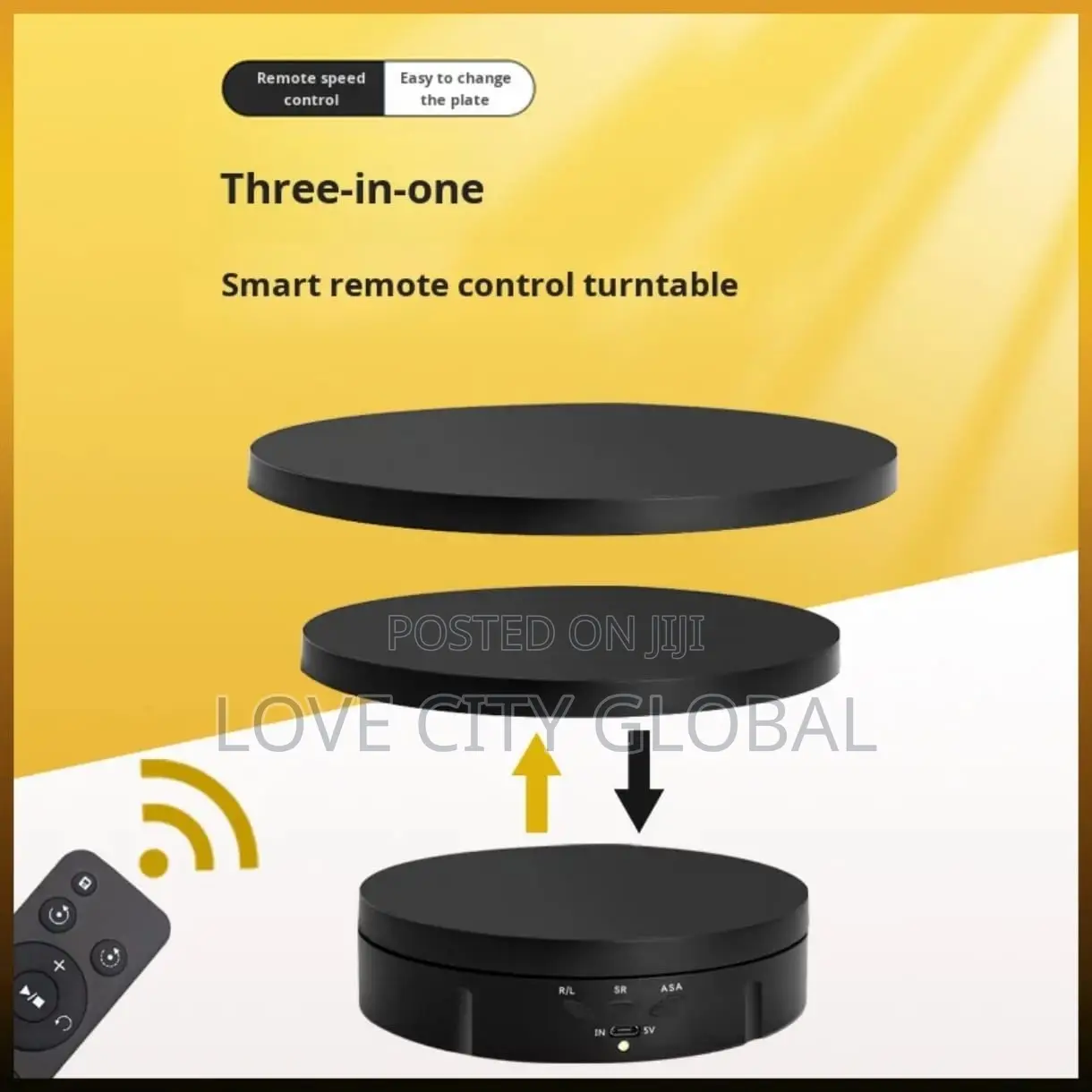 Smart Remote Control 360 Rotating Display Automatic Electric Turntable