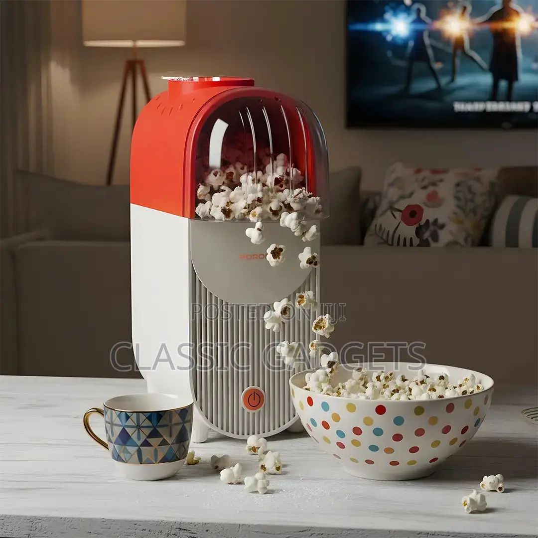 Porodo Lifestyle Popper Hot Air Popcorn Maker With Measuring Cup