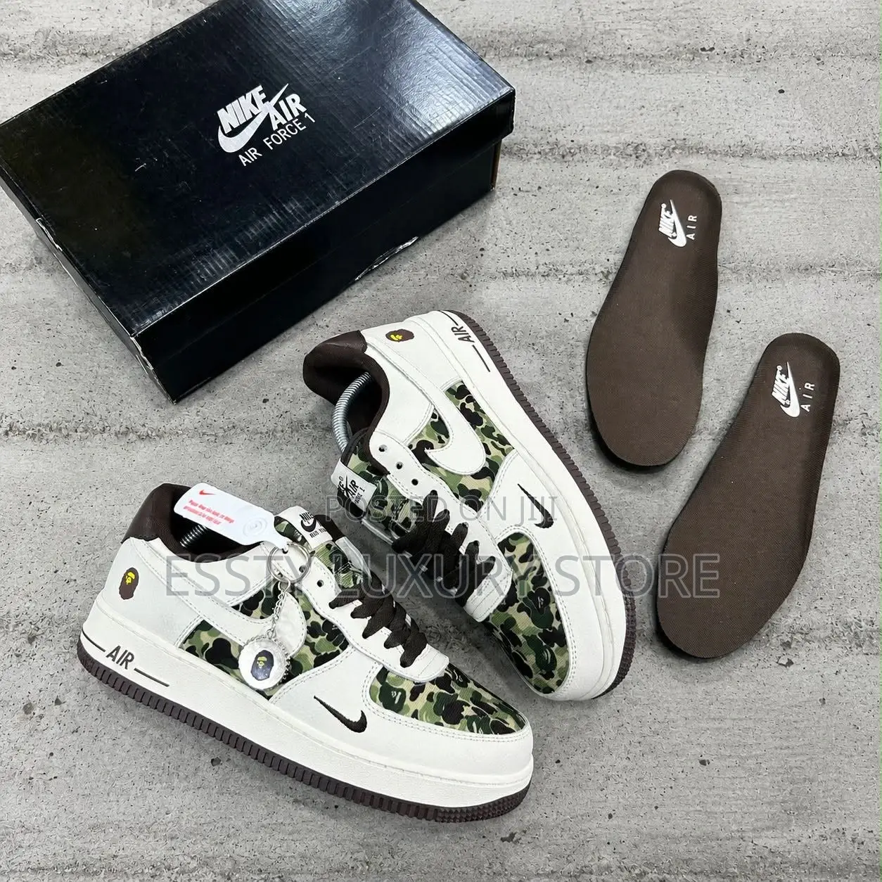 New Bape X Nike Air Force 1 ‘07 Premium ‘Military Bape’ ” Snks”*