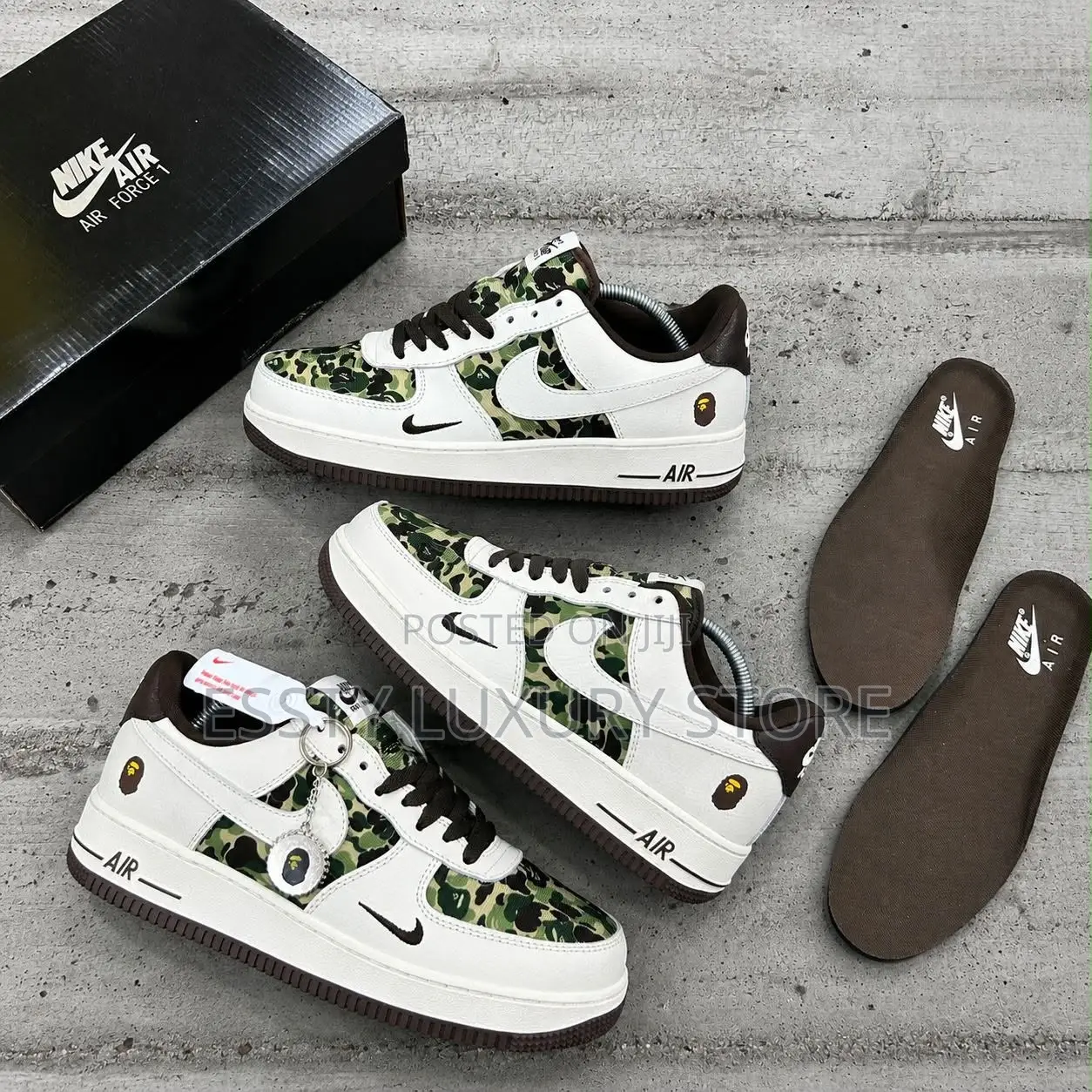 New Bape X Nike Air Force 1 ‘07 Premium ‘Military Bape’ ” Snks”*