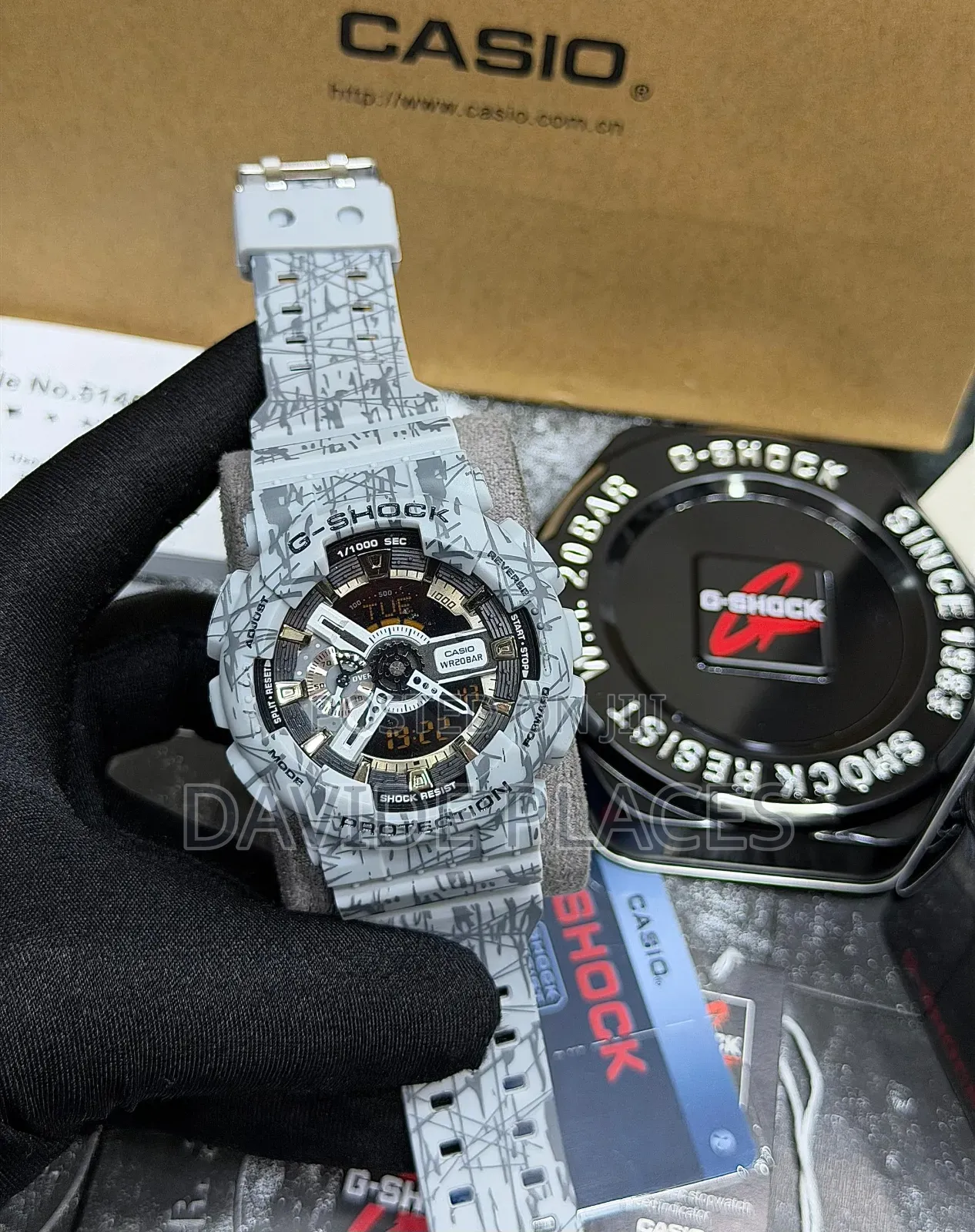 G-Shock Digital and Analogue Time Display Rubber Watch,With Date, D