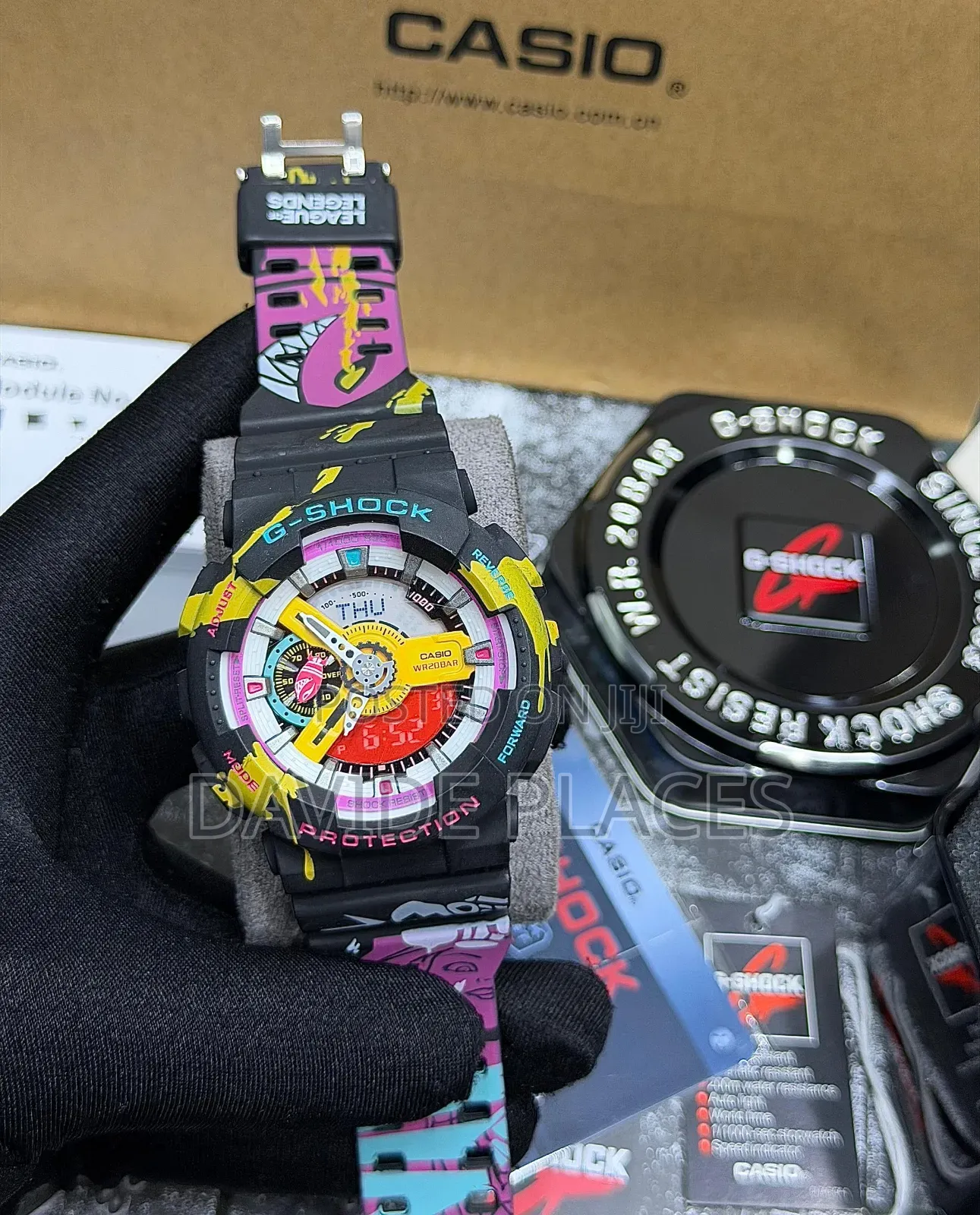 G-Shock Digital and Analogue Time Display Rubber Watch,With Date, D